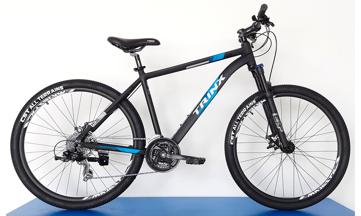 Велосипед Trinx M136 Elite 27,5" 2021, размер М, Сине-черный